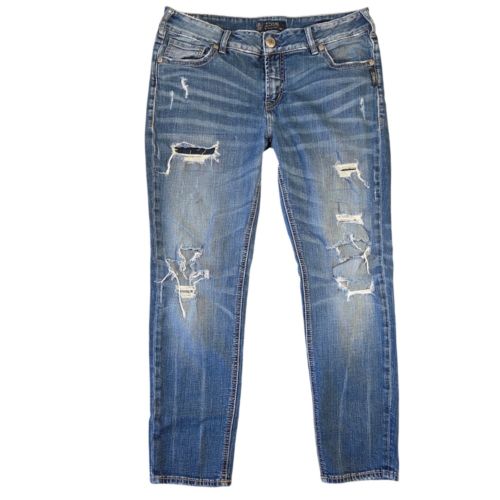 Silver Jeans Suki Mid Super Skinny Jeans Womens‎ 34 Western Preppy Boho Cowgirl